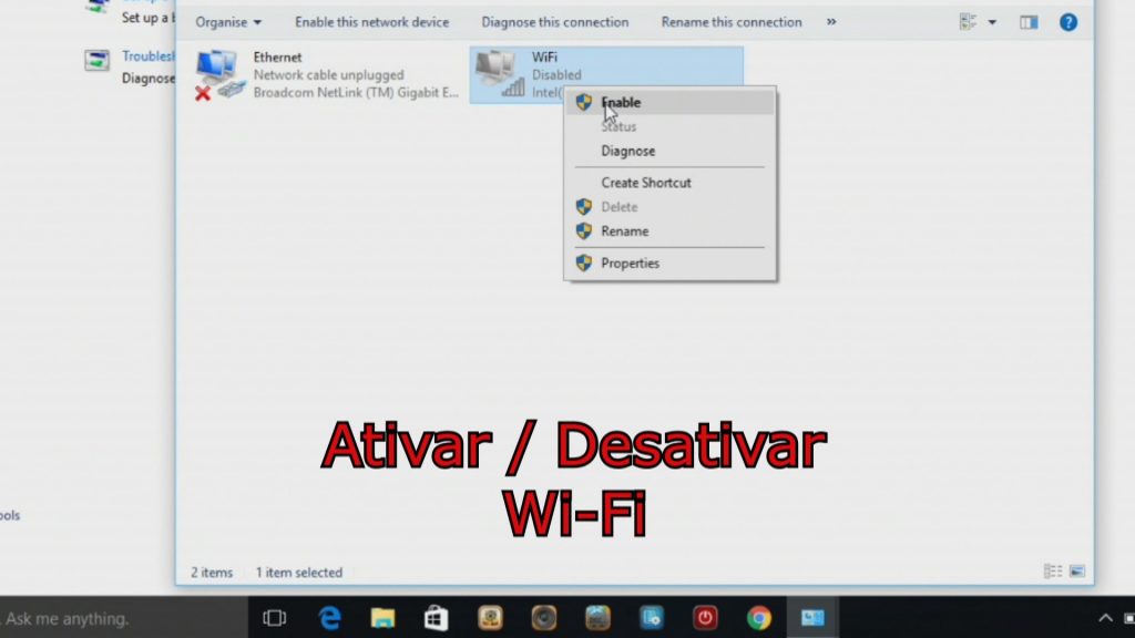 Como ativar/desativar o Wifi do seu computador no Windows 10