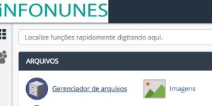 Gerenciador de arquivos CPANEL