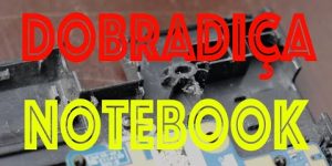 dobradiça do notebook com problema