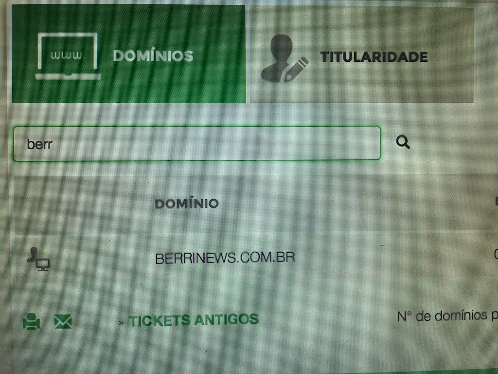 Ache seu domínio na lista DOMÍNIOS
