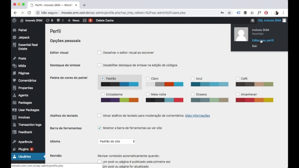 como mudar a senha do wordpress